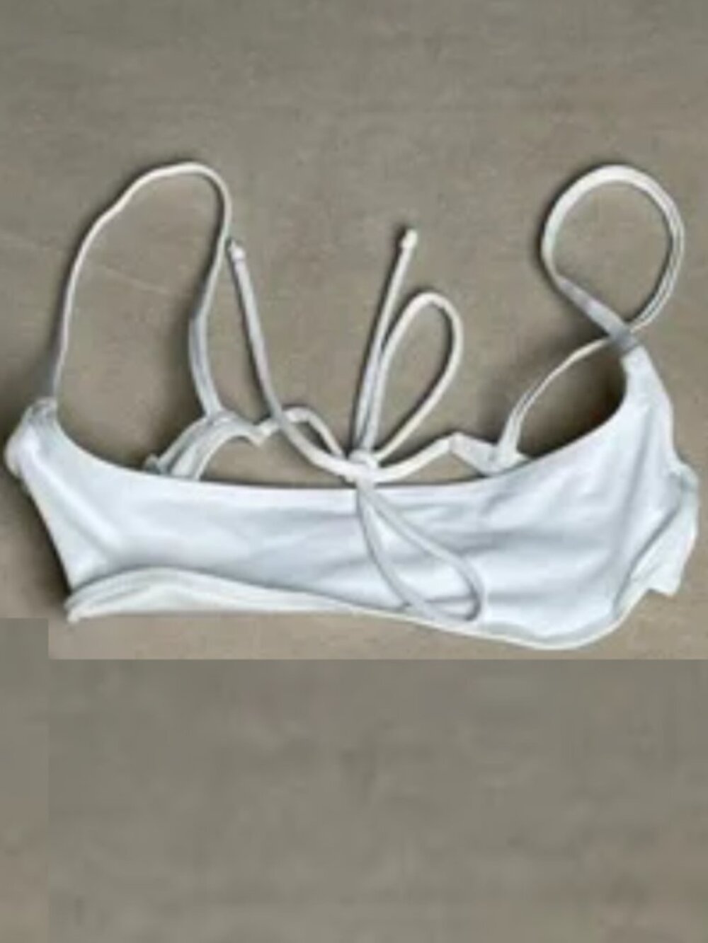NWOT SKIMS Swim Micro Scoop Bikini Top Shade Snow White Size Small - Picture 6 of 7
